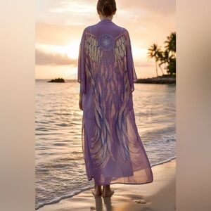 Bohemian Kimono Duster Angel Dreamcatcher Spirit Robe Swimsuit Coverup